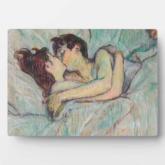 Toulouse-Lautrec - Im Bett, der Kuss Fotoplatte (Vorderseite)