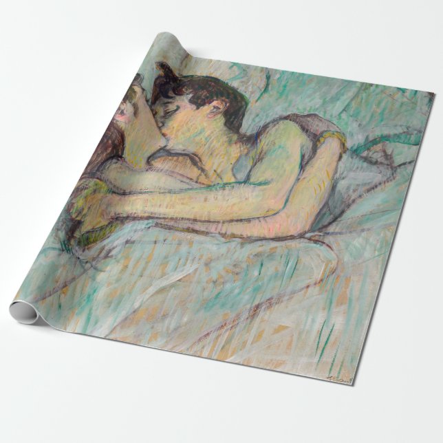 Toulouse-Lautrec - Im Bett, der Kuss Geschenkpapier (Ungerollt)