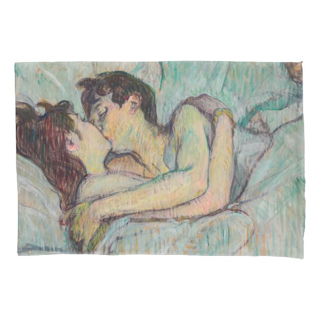 Toulouse-Lautrec - Im Bett, der Kuss Kissenbezug (Vorderseite)