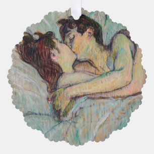 Toulouse-Lautrec - Im Bett, der Kuss Ornament Karte