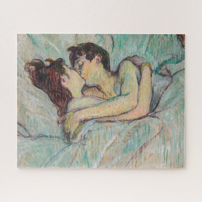 Toulouse-Lautrec - Im Bett, der Kuss Puzzle (Horizontal)