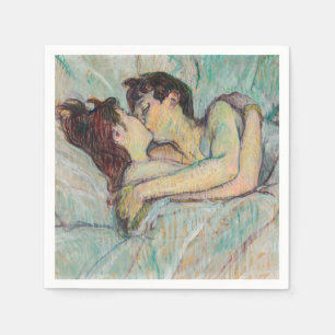 Toulouse-Lautrec - Im Bett, der Kuss Serviette