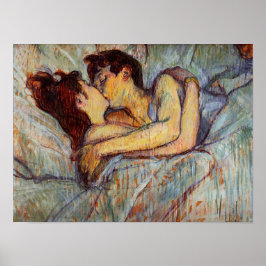 Toulouse-Lautrec im Bett des Kiss-Posters Poster