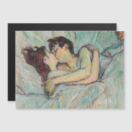 Toulouse-Lautrec - Im Bett die Kiss-Magnetkarte Magnetkarte