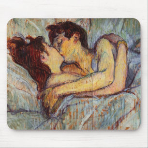 Toulouse-Lautrec im Bett die Kuss-Mausunterlage Mousepad