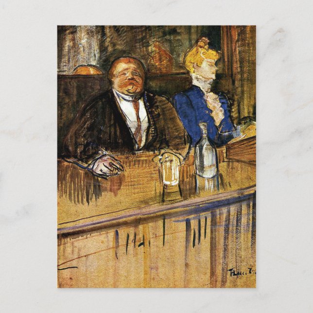 Toulouse-Lautrec - Im Café, dem Kunden Postkarte (Vorderseite)