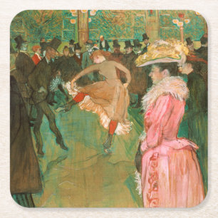 Toulouse-Lautrec - Im Rouge, Der Tanz Rechteckiger Pappuntersetzer