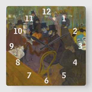Toulouse-Lautrec - Im Rouge Quadratische Wanduhr