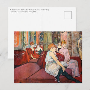 Toulouse-Lautrec - Im Salon, rue des Moulins Postkarte
