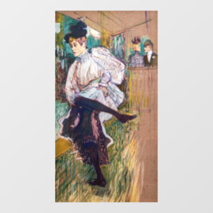 Toulouse-Lautrec - Jane Avril beim Tanzen Fensteraufkleber