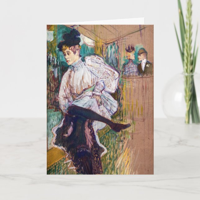 Toulouse-Lautrec - Jane Avril Dancing Karte (Vorderseite)