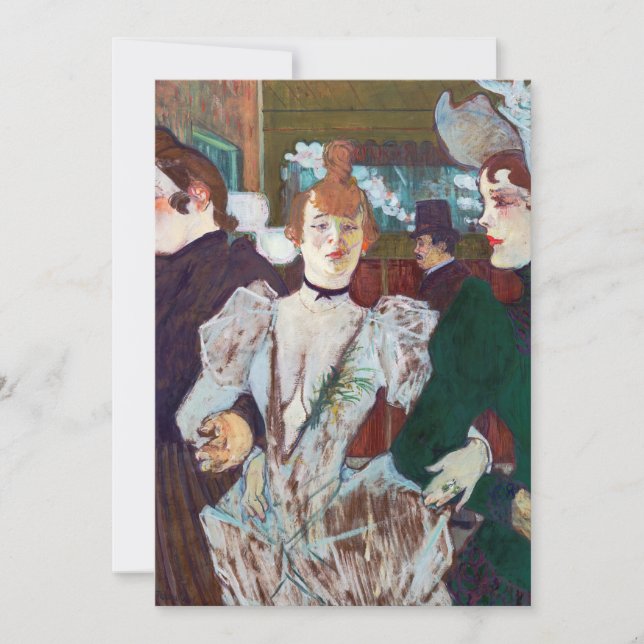 Toulouse-Lautrec - La Goulue Ankunft am Rouge Einladung (Vorderseite)