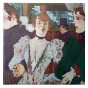 Toulouse-Lautrec - La Goulue kommt im Rouge an Fliese