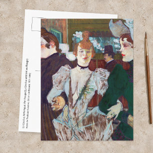 Toulouse-Lautrec - La Goulue kommt im Rouge an Postkarte