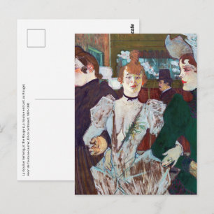 Toulouse-Lautrec - La Goulue kommt im Rouge an Postkarte