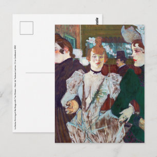 Toulouse-Lautrec - La Goulue kommt im Rouge an Postkarte