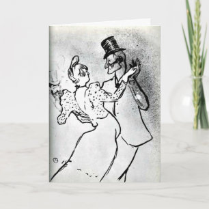 Toulouse-Lautrec: La Goulue und Valentin, Walzer Karte