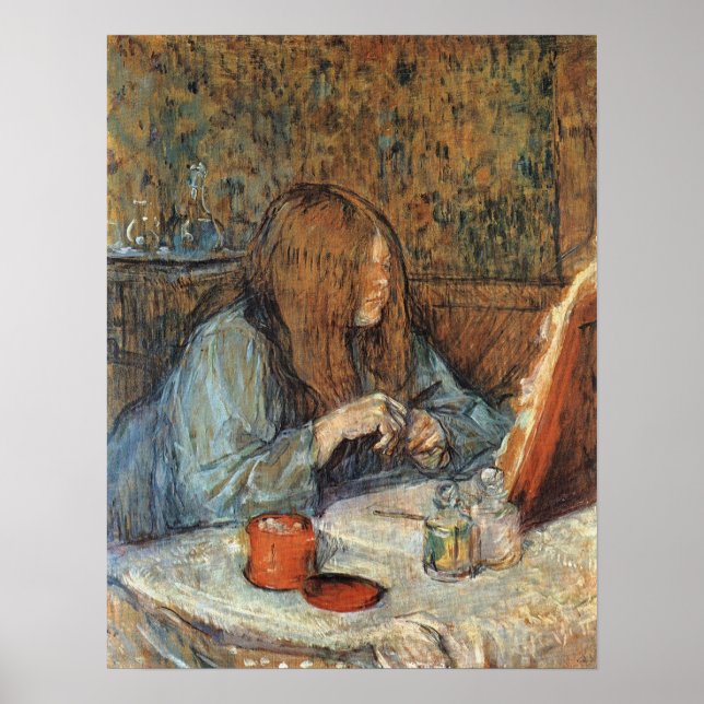 Toulouse-Lautrec - Madame Poupoule bei ihrem Dress Poster (Vorne)