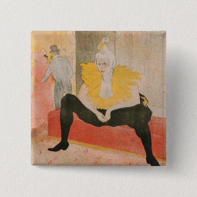 Toulouse-Lautrec - Mademoiselle Cha-u-kao Sitzplat Button (Vorderseite)