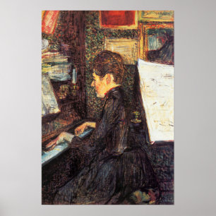 Toulouse-Lautrec - Mademoiselle Dihau am Piano… Poster