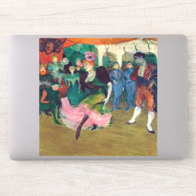 Toulouse-Lautrec - Marcelle Lender, Dancing Bolero Aufkleber (Computer)