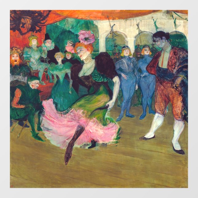 Toulouse-Lautrec - Marcelle Lender, Dancing Bolero Fensteraufkleber (Blatt)