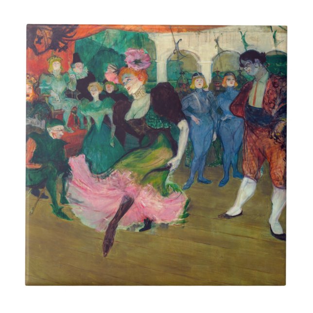 Toulouse-Lautrec - Marcelle Lender, Dancing Bolero Fliese (Vorderseite)