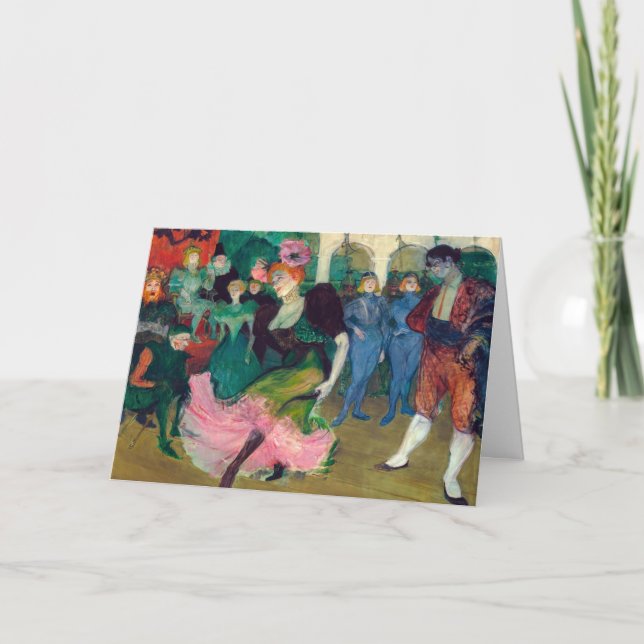 Toulouse-Lautrec - Marcelle Lender, Dancing Bolero Karte (Vorderseite)