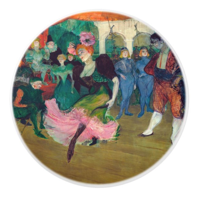 Toulouse-Lautrec - Marcelle Lender, Dancing Bolero Keramikknauf (Vorderseite)