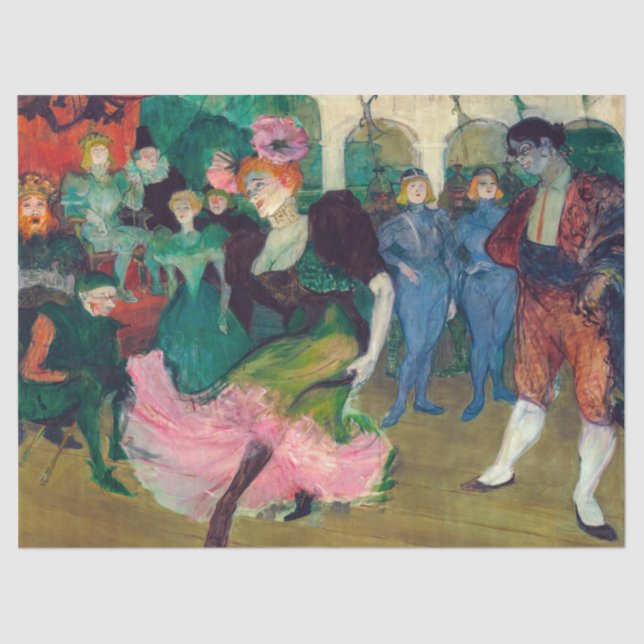 Toulouse-Lautrec - Marcelle Lender, Dancing Bolero Seidenpapier (Vorderseite)