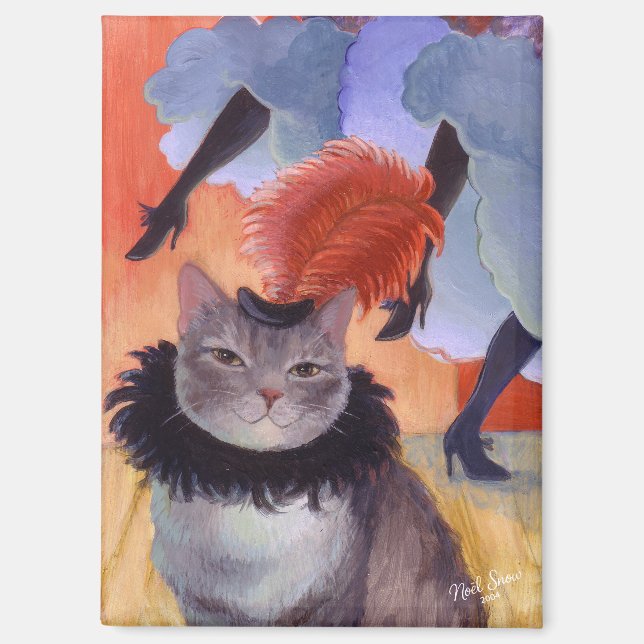 Toulouse-Lautrec Moulin Rouge Cat Magnet (Vorderseite)