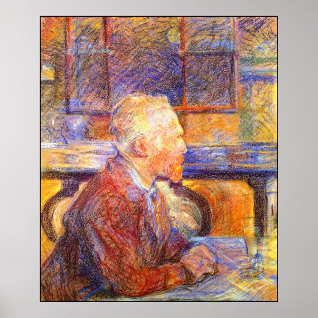 Toulouse-Lautrec Portrait von Van Gogh Poster (Vorne)