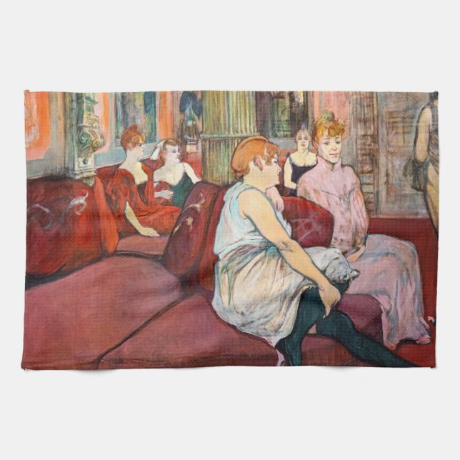 Toulouse-Lautrec - Rue des Moulins im Salon Geschirrtuch (Horizontal)