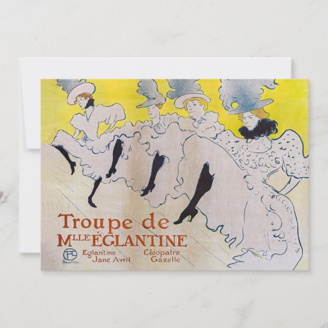 Toulouse-Lautrec - Troupe de Mlle Eglantine Dankeskarte (Vorderseite)