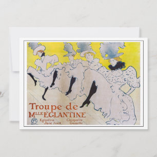 Toulouse-Lautrec - Troupe de Mlle Eglantine Dankeskarte