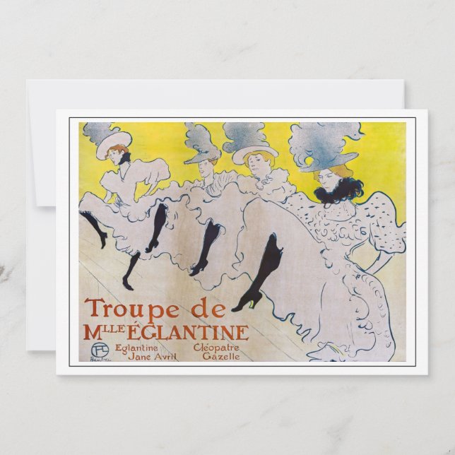 Toulouse-Lautrec - Troupe de Mlle Eglantine Dankeskarte (Vorderseite)
