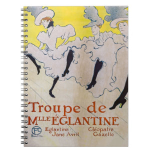 Toulouse-Lautrec - Troupe de Mlle Eglantine Notizblock