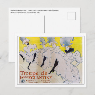 Toulouse-Lautrec - Troupe de Mlle Eglantine Postkarte