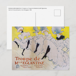 Toulouse-Lautrec - Troupe de Mlle Eglantine Postkarte
