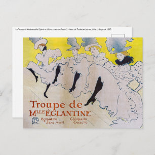 Toulouse-Lautrec - Troupe de Mlle Eglantine Postkarte