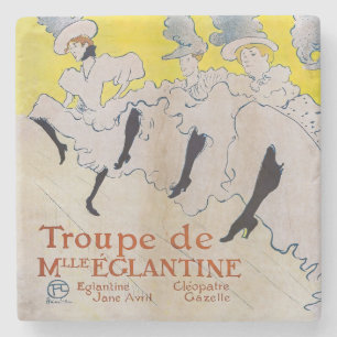Toulouse-Lautrec - Truppe von Fräulein Eglantine Steinuntersetzer