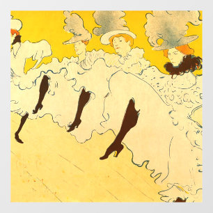 Toulouse Lautrec Yellow Dancing Girl Poster Fensteraufkleber