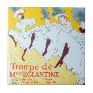 Toulouse Lautrec Yellow Dancing Girl Poster Fliese