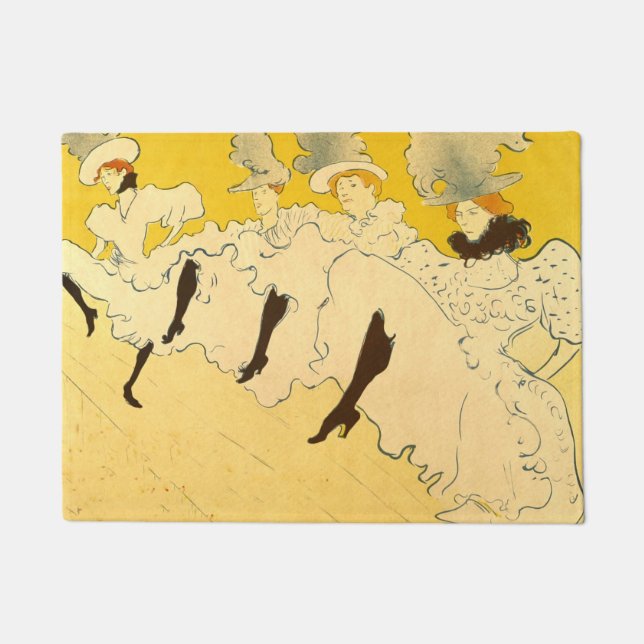 Toulouse Lautrec Yellow Dancing Girl Poster Fußmatte (Vorderseite)