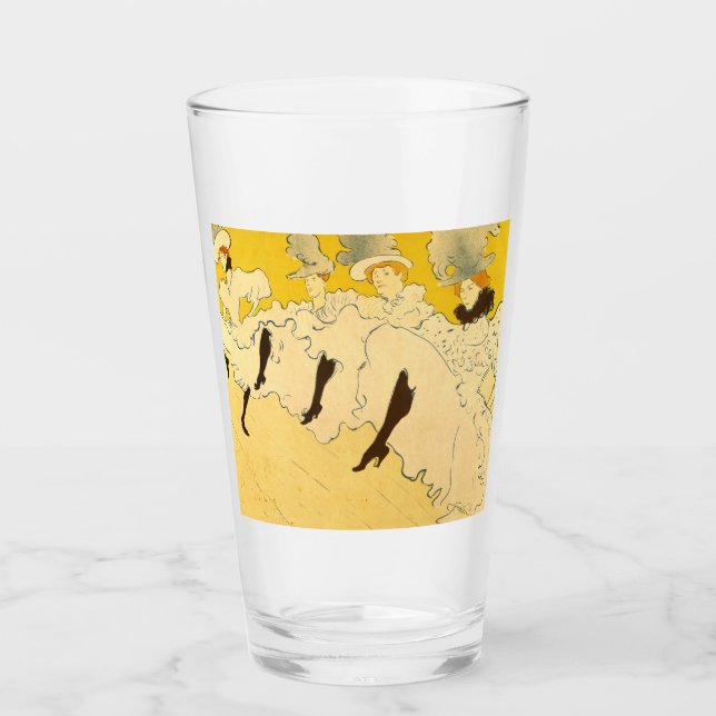 Toulouse Lautrec Yellow Dancing Girl Poster Glas (Vorderseite)