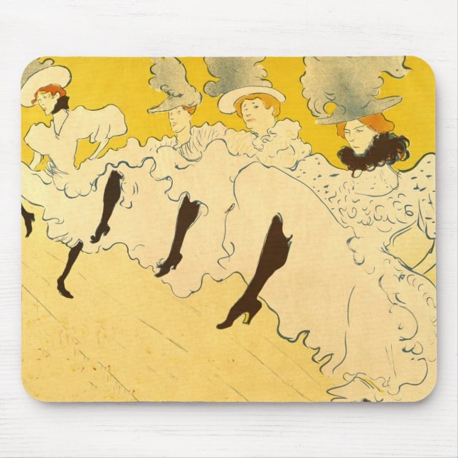 Toulouse Lautrec Yellow Dancing Girl Poster Mousepad (Vorne)