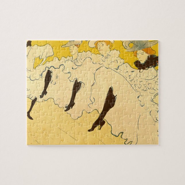 Toulouse Lautrec Yellow Dancing Girl Poster Puzzle (Horizontal)