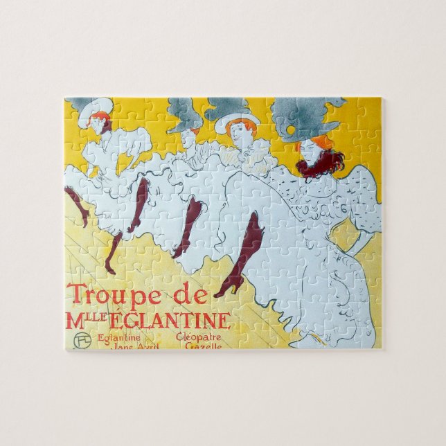 Toulouse Lautrec Yellow Dancing Girl Poster Puzzle (Horizontal)