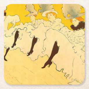 Toulouse Lautrec Yellow Dancing Girl Poster Rechteckiger Pappuntersetzer
