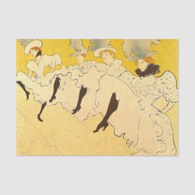 Toulouse Lautrec Yellow Dancing Girl Poster Seidenpapier (Vorderseite)